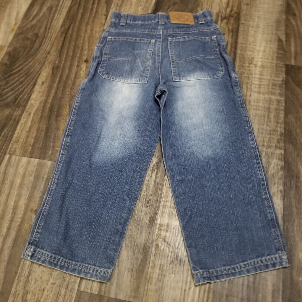 VTG US Polo Assn Jeans Youth Sz 7 Blue Denim Carpenter Baggy Hip Hop Y2K Skater - Picture 8 of 10